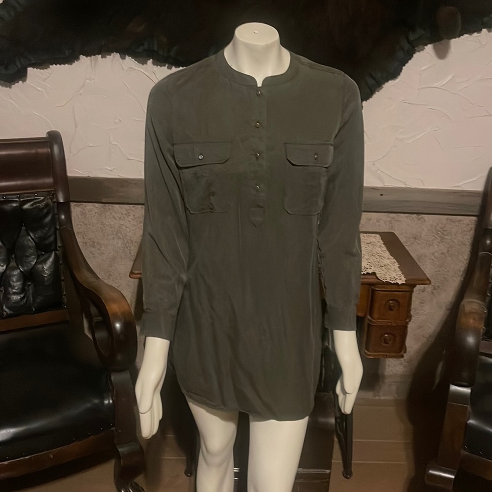 Army Green Shirt Dress
